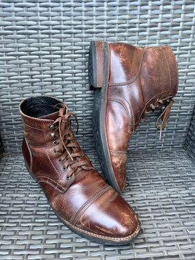 Thursday Boot Company Vanguard Lace-Up French Roast Leather Boots Men’s 12 Brown